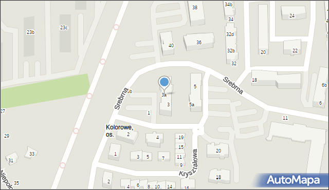 Gdańsk, Szmaragdowa, 3a, mapa Gdańska