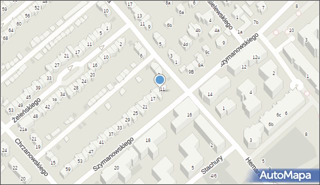 Gdańsk, Szymanowskiego Karola, 13, mapa Gdańska