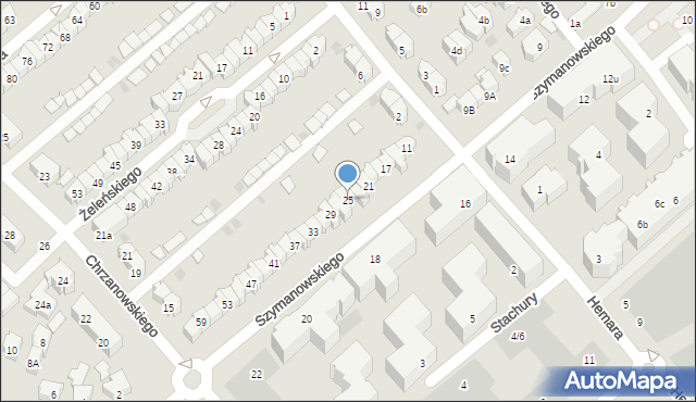 Gdańsk, Szymanowskiego Karola, 25, mapa Gdańska