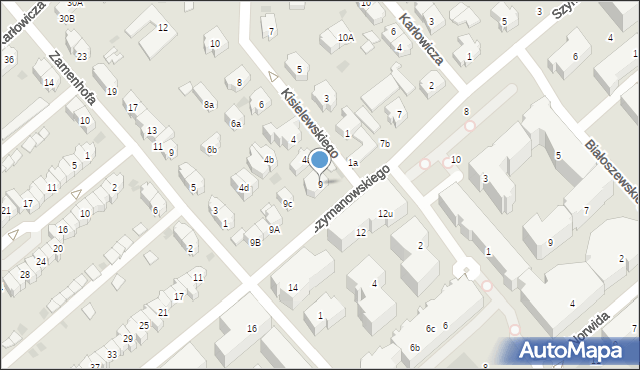 Gdańsk, Szymanowskiego Karola, 9, mapa Gdańska