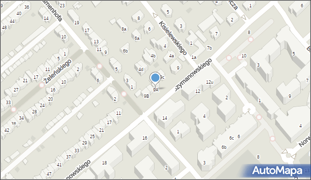 Gdańsk, Szymanowskiego Karola, 9A, mapa Gdańska