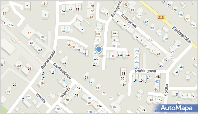 Gdańsk, Szalupowa, 12D, mapa Gdańska