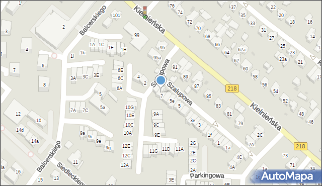 Gdańsk, Szalupowa, 7c, mapa Gdańska
