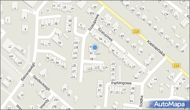 Gdańsk, Szalupowa, 9D, mapa Gdańska