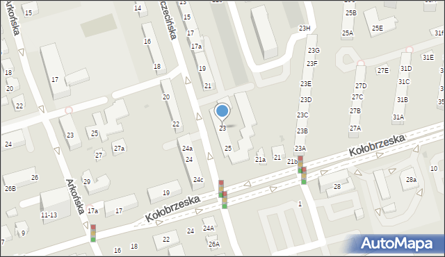 Gdańsk, Szczecińska, 23, mapa Gdańska