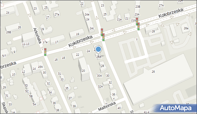 Gdańsk, Szczecińska, 26A, mapa Gdańska