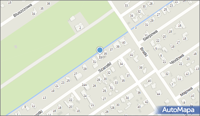 Gdańsk, Szarotki, 33, mapa Gdańska