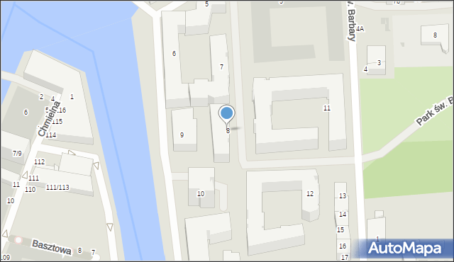 Gdańsk, Szafarnia, 8, mapa Gdańska