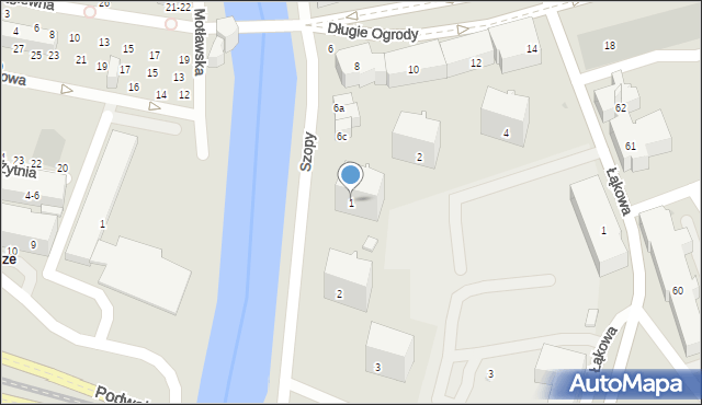 Gdańsk, Szopy, 1, mapa Gdańska