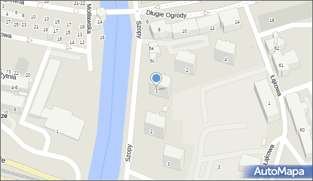 Gdańsk, Szopy, 1, mapa Gdańska