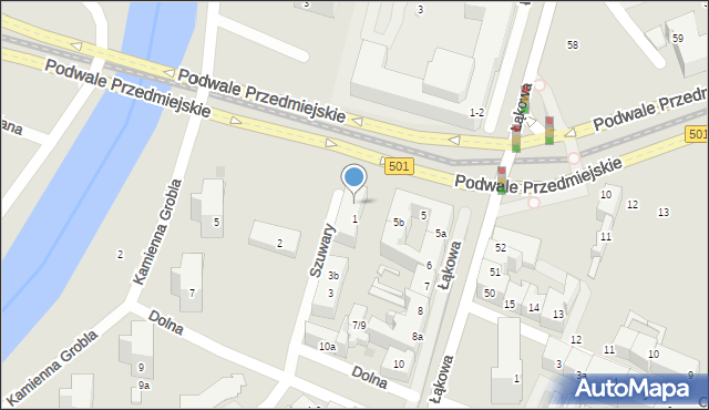 Gdańsk, Szuwary, 1b, mapa Gdańska