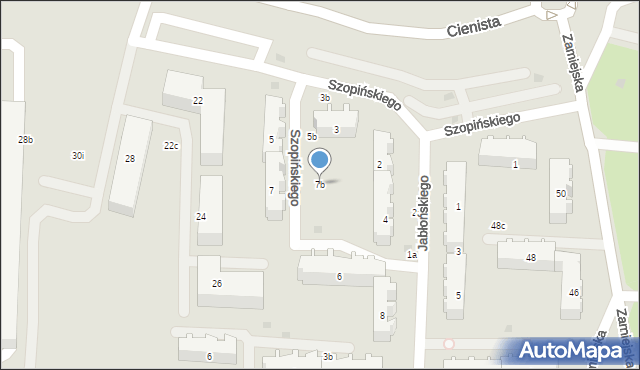 Gdańsk, Szopińskiego Lubomira, 7b, mapa Gdańska