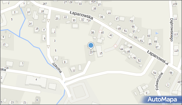 Gdów, Szkolna, 13, mapa Gdów