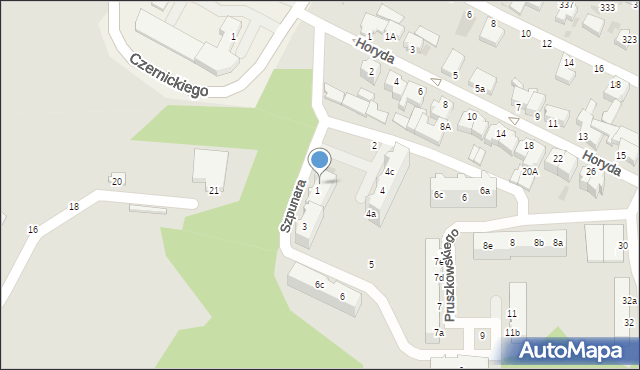 Gdynia, Szpunara Ignacego, ppłk., 1a, mapa Gdyni