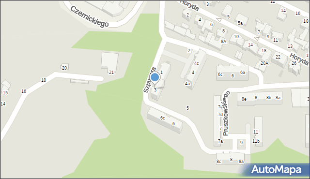 Gdynia, Szpunara Ignacego, ppłk., 3, mapa Gdyni