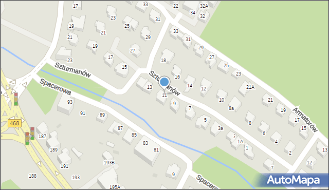 Gdynia, Szturmanów, 11, mapa Gdyni