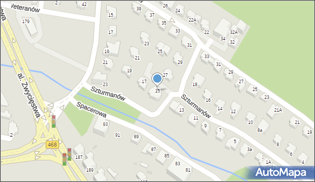 Gdynia, Szturmanów, 15, mapa Gdyni