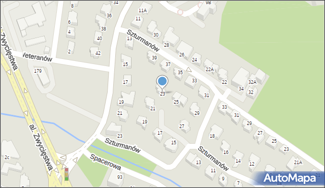 Gdynia, Szturmanów, 23, mapa Gdyni