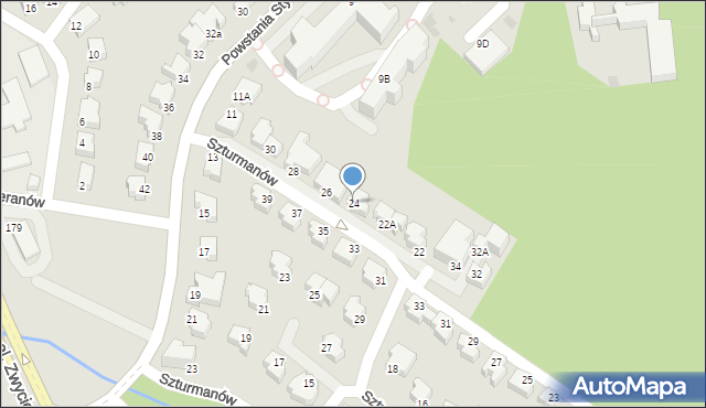 Gdynia, Szturmanów, 24, mapa Gdyni