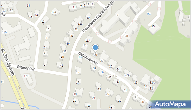 Gdynia, Szturmanów, 30, mapa Gdyni