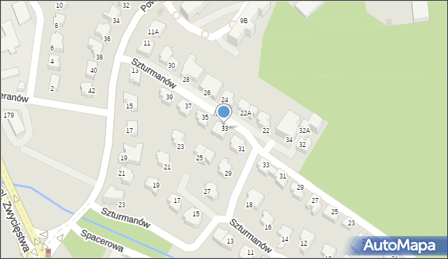 Gdynia, Szturmanów, 33, mapa Gdyni