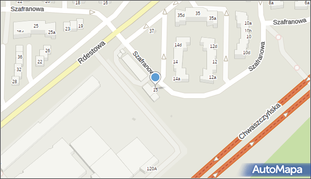 Gdynia, Szafranowa, 15, mapa Gdyni