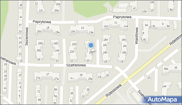 Gdynia, Szafranowa, 20b, mapa Gdyni