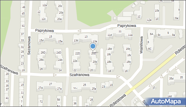 Gdynia, Szafranowa, 20D, mapa Gdyni