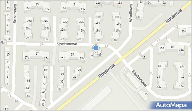 Gdynia, Szafranowa, 21, mapa Gdyni