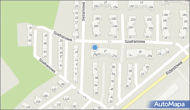 Gdynia, Szafranowa, 27d, mapa Gdyni