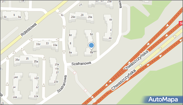Gdynia, Szafranowa, 6a, mapa Gdyni