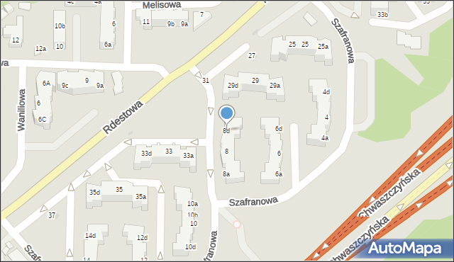Gdynia, Szafranowa, 8d, mapa Gdyni