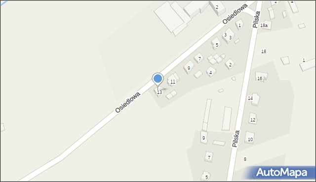Gębice, Szkolna, 13, mapa Gębice