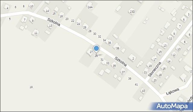 Gizałki, Szkolna, 29, mapa Gizałki
