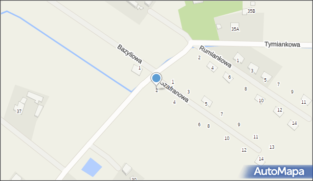 Glinno, Szafranowa, 2, mapa Glinno