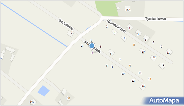 Glinno, Szafranowa, 4, mapa Glinno