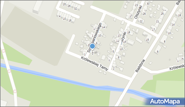 Gliwice, Szczepanowskiego Stanisława, 2, mapa Gliwic