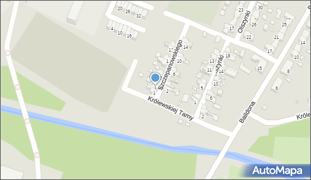 Gliwice, Szczepanowskiego Stanisława, 3, mapa Gliwic