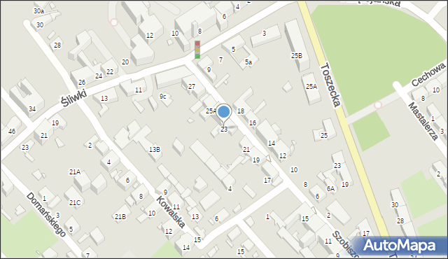 Gliwice, Szobiszowicka, 23, mapa Gliwic