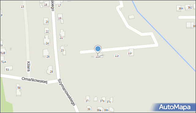 Gliwice, Szymanowskiego Karola, 11w, mapa Gliwic