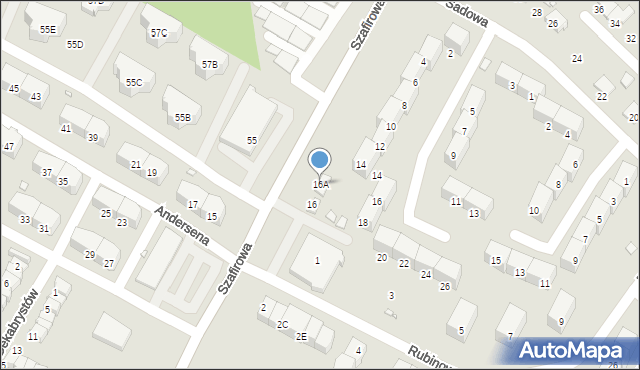 Gliwice, Szafirowa, 16A, mapa Gliwic