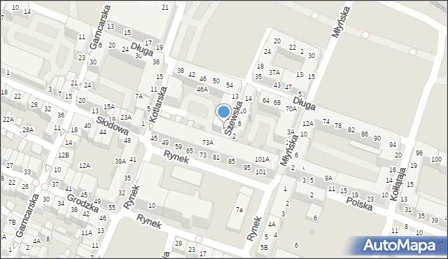 Głogów, Szewska, 1, mapa Głogów