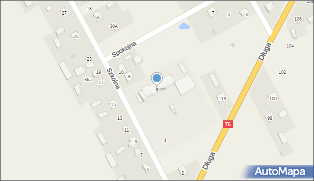 Głosków, Szkolna, 6, mapa Głosków