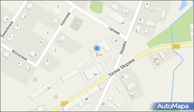 Główczyce, Szosa Słupska, 3, mapa Główczyce