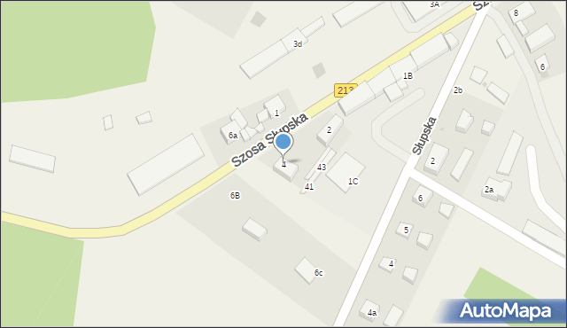 Główczyce, Szosa Słupska, 4, mapa Główczyce