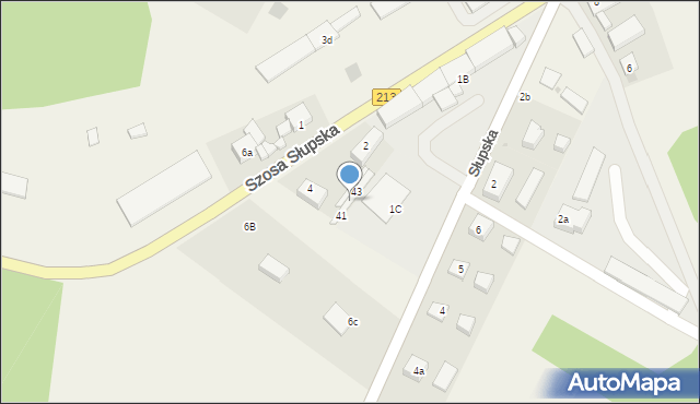 Główczyce, Szosa Słupska, 42, mapa Główczyce