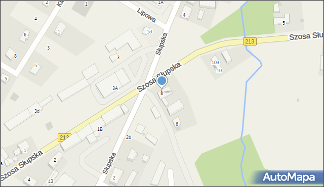 Główczyce, Szosa Słupska, 8, mapa Główczyce