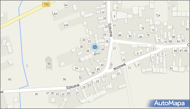 Gniazdów, Szkolna, 40, mapa Gniazdów