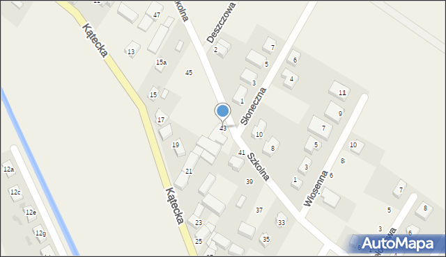 Gniechowice, Szkolna, 43, mapa Gniechowice
