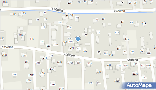 Goczałkowice-Zdrój, Szkolna, 102A, mapa Goczałkowice-Zdrój